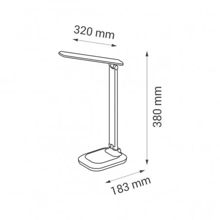 Lampki-biurkowe - us011e wąska lampka biurkowa ze światłem rgb w podstawie 8w zmienna barwa magic slim nilsen 