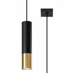 Lampy-sufitowe - lampa wisząca stalowa tuba 100cm 1xgu10 loopez sl.0952 sollux
