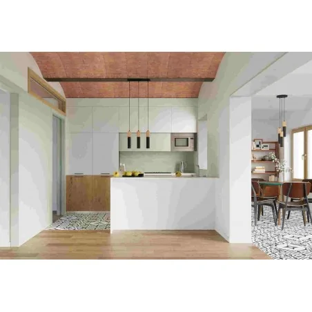 Lampy-sufitowe - lampa wisząca czarno drewniana 2xgu10 pablo sl.0633 sollux 