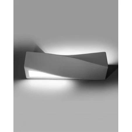 Kinkiety-do-salonu - kinkiet ceramiczny biały 1xe27 15w sigma sl.0003 sollux 