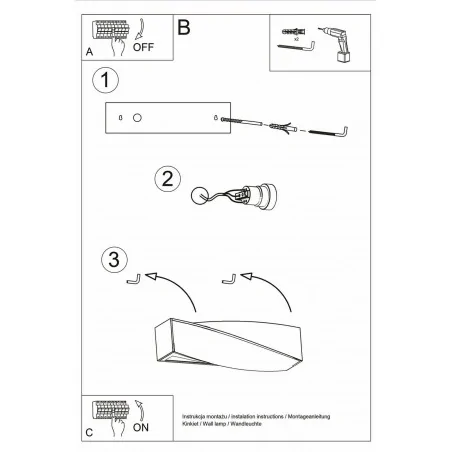 Kinkiety-do-salonu - kinkiet ceramiczny biały 1xe27 15w sigma sl.0003 sollux 