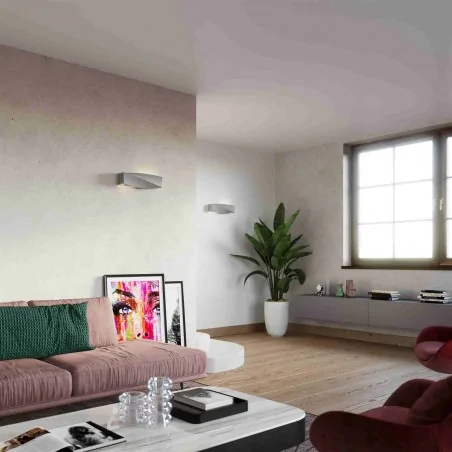 Kinkiety-do-salonu - ceramiczny kinkiet szary o dwustronnym świeceniu 1xe27 sigma sl.0869 sollux 