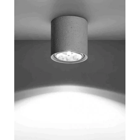 Lampy-sufitowe - betonowa lampa sufitowa tuba 1xgu10 14cm cullo sl.0645 sollux 