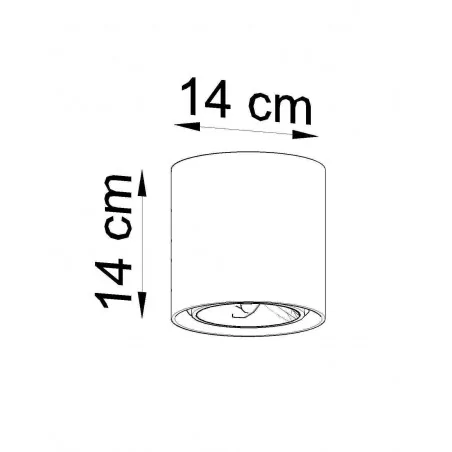 Lampy-sufitowe - betonowa lampa sufitowa tuba 1xgu10 14cm cullo sl.0645 sollux 