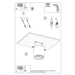 Lampy-sufitowe - betonowa lampa sufitowa tuba 1xgu10 14cm cullo sl.0645 sollux 