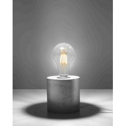 Lampki-biurkowe - lampa biurkowa betonowa bez klosza 1xe27 salgado sl.0680 sollux 