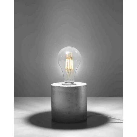 Lampki-biurkowe - lampa biurkowa betonowa bez klosza 1xe27 salgado sl.0680 sollux 