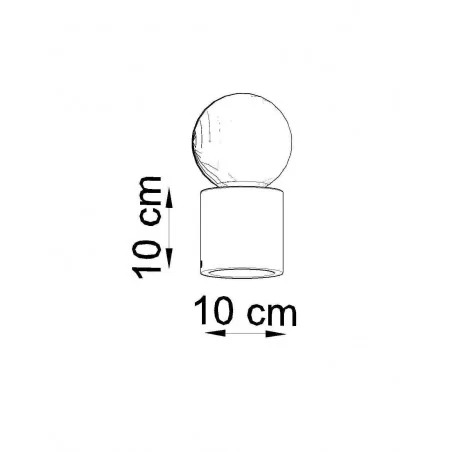 Lampki-biurkowe - lampa biurkowa betonowa bez klosza 1xe27 salgado sl.0680 sollux 