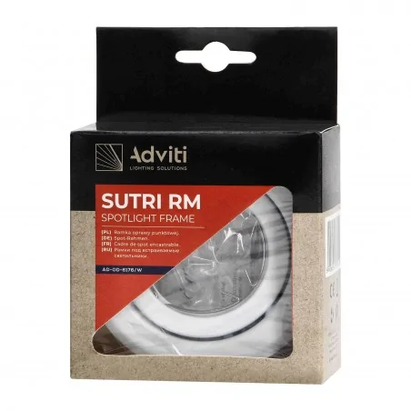 Oprawy-sufitowe - regulowana ramka dekoracyjna oprawy punktowej biała mr16/gu10 50w sutri rm ad-od-6176/w orno 