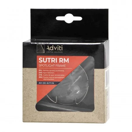 Oprawy-sufitowe - czarna ramka dekoracyjna oprawy punktowe stała mr16/gu10 50w sutri sc ad-od-6177/b orno 