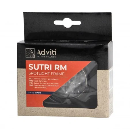 Oprawy-sufitowe - kwadratowa ramka dekoracyjna oprawy punktowej regulowana mr16/gu10 50w sutri sm ad-od-6178/b orno 