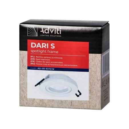 Oprawy-sufitowe - biała ramka dekoracyjna oprawy punktowej mr16/gu10 50w ip44 dari r d-od-6170/w orno 