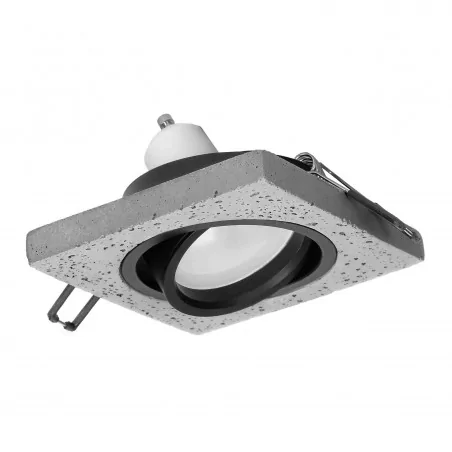 Oprawy-sufitowe - betonowa ramka dekoracyjna kwadratowa, ruchoma, czarna, mr16/gu10 50w halisi sm ad-od-6183 orno 