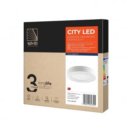 Oprawy-sufitowe - oprawa oświetleniowa downlight led 18w 1500lm 3000k city ad-od-6058wlx3 orno 
