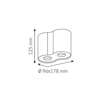 Oprawy-sufitowe - nowoczesna oprawa sufitowa natynkowa podwójna ivo  2w/ch  biały chrom ozzo 