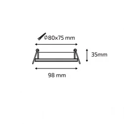 Oprawy-sufitowe-ruchome - klint-221-wh kwadratowa oprawa białe oczko ozzo ip20 aluminium gu10 biała inq 