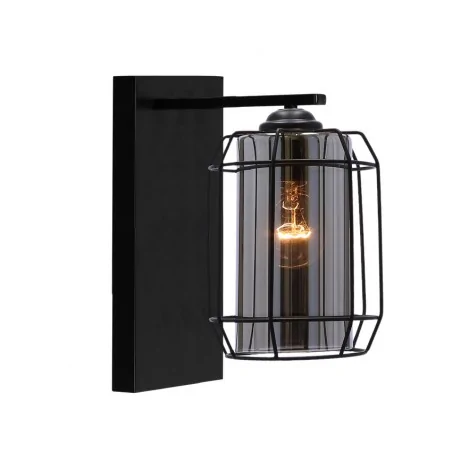 Kinkiety-do-salonu - kinkiet czarny szklano-metalowy 1xe27 40w jonera 21-08411 candellux 