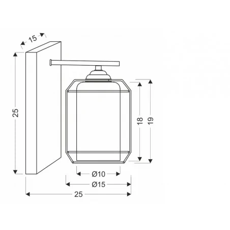 Kinkiety-do-salonu - kinkiet czarny szklano-metalowy 1xe27 40w jonera 21-08411 candellux 