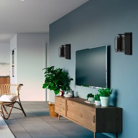 Kinkiety-do-salonu - kinkiet czarny szklano-metalowy 1xe27 40w jonera 21-08411 candellux 