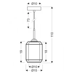 Lampy-sufitowe - lampa wisząca czarna 110cm wysokości 1xe27 40w jonera 31-08428 candellux 