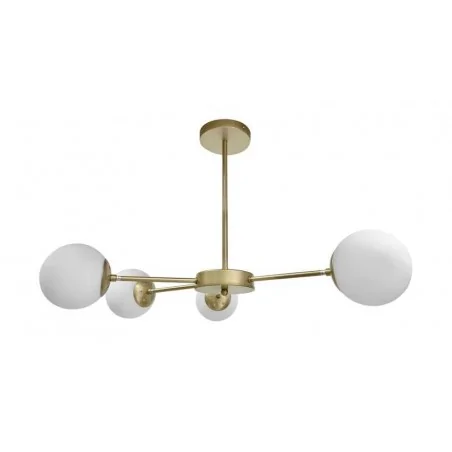 Lampy-sufitowe - nowoczesna lampa sufitowa 4 kule miedziana/biała g9 80w mati 34-01566 candellux 