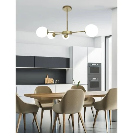 Lampy-sufitowe - nowoczesna lampa sufitowa 4 kule miedziana/biała g9 80w mati 34-01566 candellux 