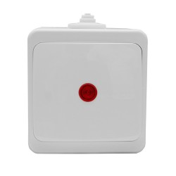 Wlaczniki-i-przyciski-dzwonkowe - włącznik dzwonkowy natynkowy biały z podświetleniem ip44 wnt-6/7s/s smart abex