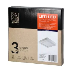 Oprawy-sufitowe - downlight lampa sufitowa kwadrat 24w led 2000lm 4000k leti ad-od-6075wlx4 orno 