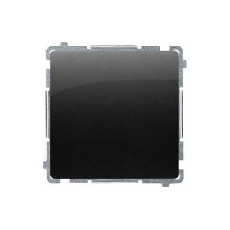 Wylaczniki-jednobiegunowe - włącznik pojedynczy czarny mat 16ax zaciski śrubowe simon basic bmw1a.01/49 kontakt simon 