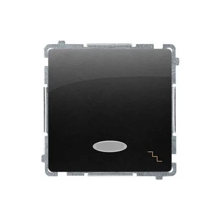 Wylaczniki-schodowe - włącznik schodowy pojedynczy z podświetleniem z piktogramem czarny mat simon basic bmw6l.01/49 kontakt-simon 