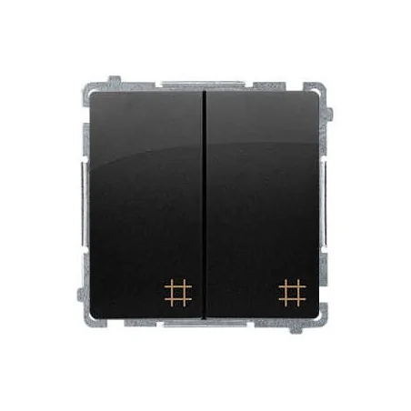 Wylaczniki-krzyzowe - włącznik krzyżowy podwójny czarny mat simon basic bmw7/2.01/49 kontakt-simon 