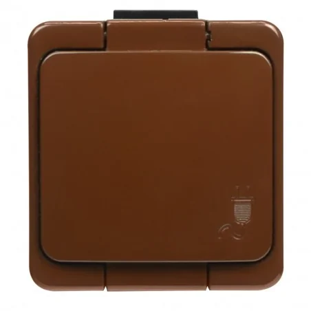 Gniazda-pojedyncze-natynkowe - gniazdo pojedyncze zewnętrzne brązowe hermetyczne nt-16s smart abex 