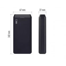 Ladowarki-do-baterii - czarny powerbank o pojemności 20000mah alpha2 20 10w b0527b emos 