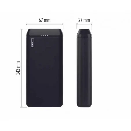 Ladowarki-do-baterii - czarny powerbank o pojemności 20000mah alpha2 20 10w b0527b emos 