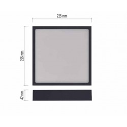 Oprawy-sufitowe - panel led natynkowy kwadrat czarny 21w nexxo cct zm6343 emos 