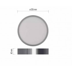 Oprawy-sufitowe - srebrny panel led natynkowy okrągły 21w, cct nexxo zm5243 emos 