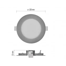 Oprawy-sufitowe - oczko sufitowe led wpuszczany srebrne 7w, cct nexxo zd1223 emos 