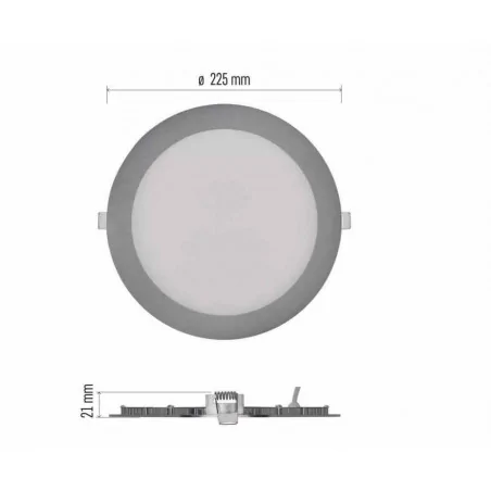 Oprawy-sufitowe - panel okrągła led wpuszczany srebrna 18w cct nexxo zd1243 emos 