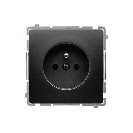 Gniazda-pojedyncze-podtynkowe - gniazdo pojedyncze z uziemieniem czarny mat bmgz1.01/49 simon basic kontakt-simon 