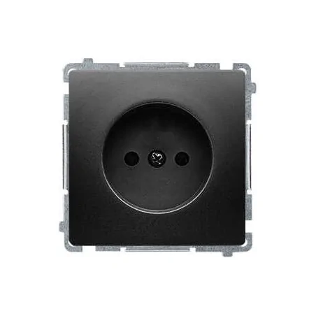 Gniazda-pojedyncze-podtynkowe - gniazdo pojedyncze bez uziemienia czarny mat bmg1.01/49 simon basic kontakt-simon 