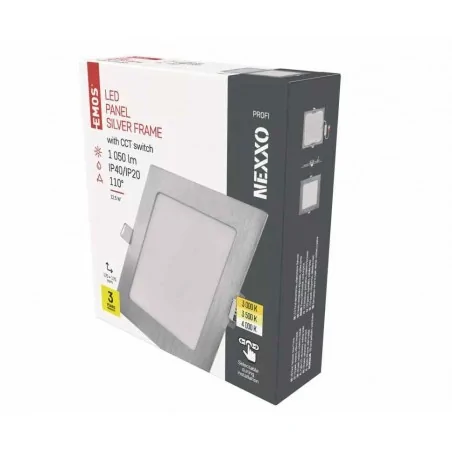 Oprawy-sufitowe - kwadratowa oprawa led podtynkowa 12w nexxo zd2233 emos 