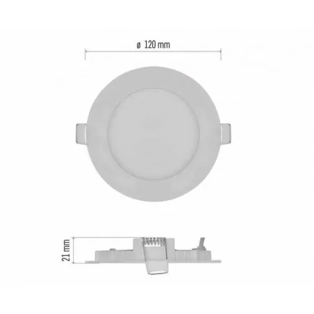 Oprawy-sufitowe - oczko sufitowe białe led 7w ciepła biel nexxo zd1124 emos 