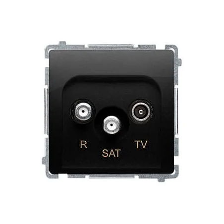 Gniazda-antenowe - gniazdo antenowe r-tv tłum.:1db czarny mat bmzar1/1.01/49 simon basic kontakt-simon 