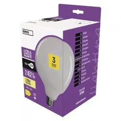 Gwint-trzonek-e27 - zf2180 mocna żarówka led globe kula mleczna 18w-150w 2452lm e27 ciepła 2700k emos 