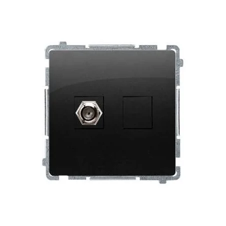 Gniazda-antenowe - gniazdo antenowe typu „f” czarny mat bmaf1.01/49 simon basic kontakt-simon 