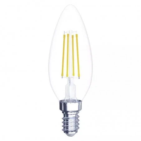 Gwint-trzonek-e14 - zf3221 żarówka led filament świeczka 3.4-40w e14 neutralna 470lm 3 lata emos 
