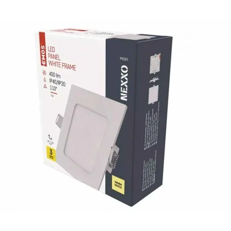 Oprawy-sufitowe - panel led kwadratowy wpuszczany 7w 3000k nexxo zd2124 emos 