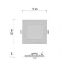 Oprawy-sufitowe - panel led kwadratowy wpuszczany 7w 3000k nexxo zd2124 emos 