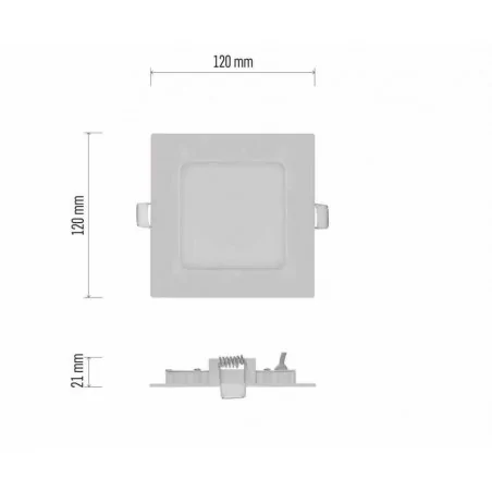 Oprawy-sufitowe - panel led kwadratowy wpuszczany 7w 3000k nexxo zd2124 emos 