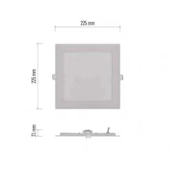 Oprawy-sufitowe - energooszczędna oprawa wpuszczana led 18w 3000k nexxo zd2144 emos 